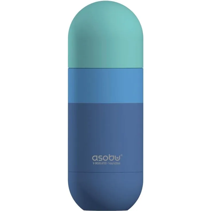 Asobu 'Orb' Trinkflaschen, Edelstahl, pastel blau, 460 ml