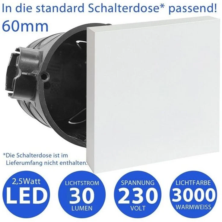 Maxkomfort LED Wandstrahler 6190S, LED fest integriert, 3000K, Warmweiß, Treppenbeleuchtung – Bild 4