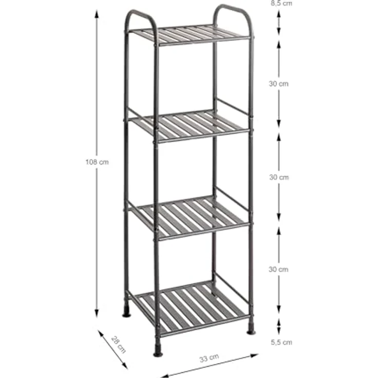 XXXL Xxxl Regal, Anthrazit, Metall, 4 Fächer, 33x108x28 cm, stehend, verschiedene Größen verfügbar – Bild 2
