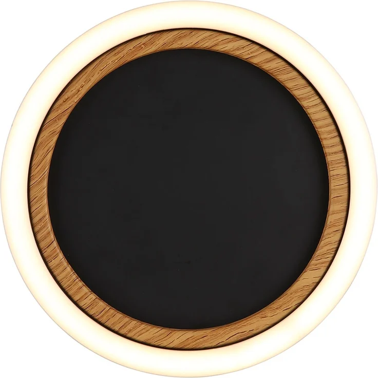 LED Deckenleuchte, Holzoptik, schwarz, D 20,5 cm – Bild 6