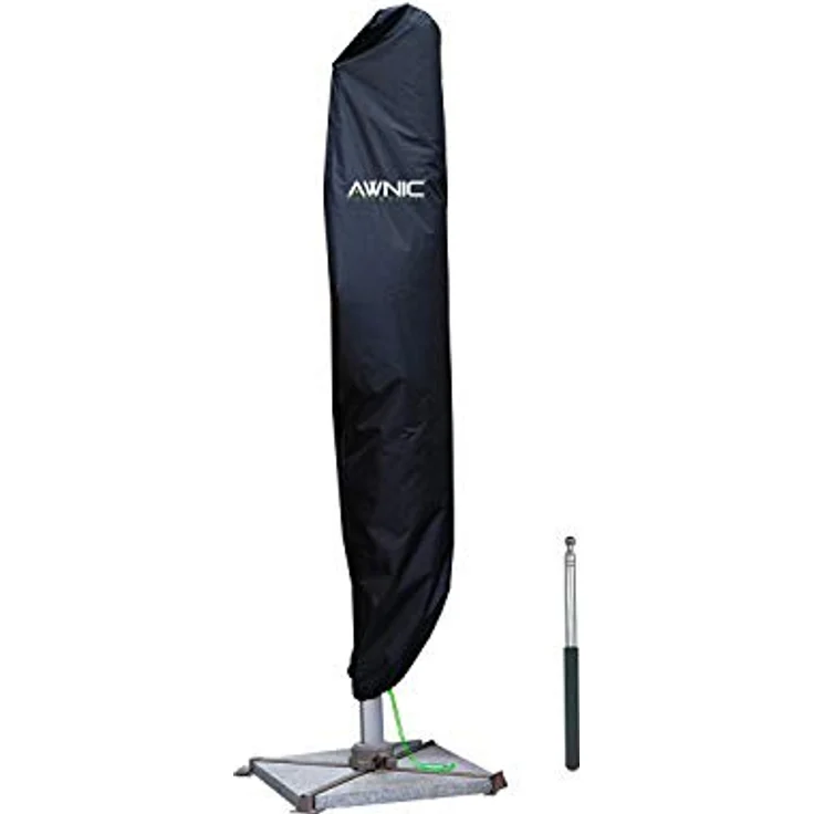 Awnic Sonnenschirm Schutzhülle Ampelschirm Abdeckung für Sonnenschirmhülle Ø 300cm Reißfest Wasserdicht 420D 265x40 cm/50 cm – Bild 2
