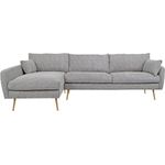 HTI-Living Ecksofa Ecksofa Antonius Webstoff Grau links, Stück 1 Teile, Polsterecke mit Kissen