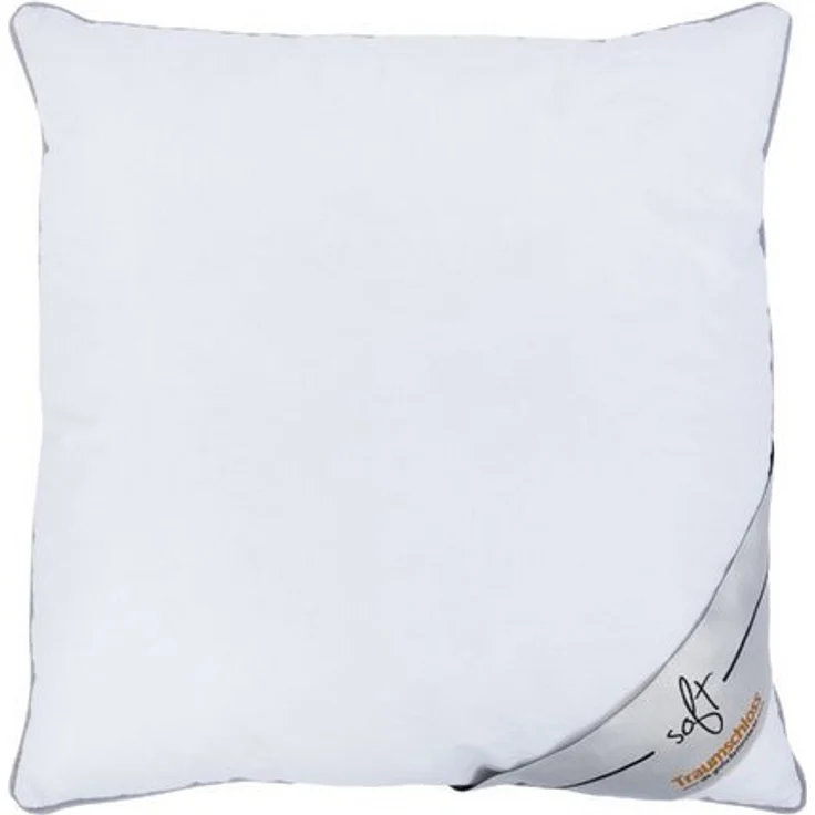 Traumschloss Microfaserkissen Soft, Füllung: 100% 3D Soft-Polyesterfaser, Bezug: Soft-Feinbatist aus 100% Baumwolle, Rückenschläfer, Seitenschläfer, Bauchschläfer, optimale Unterstützung und Formbeständigkeit – Bild 3