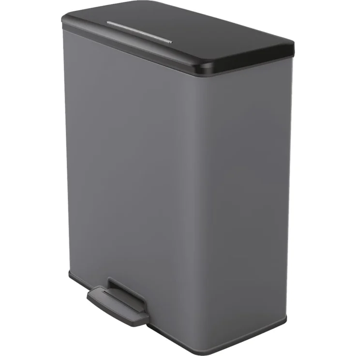 Curver Duo Tretmülleimer Deco 26L+26L Grau 443818 – Bild 1