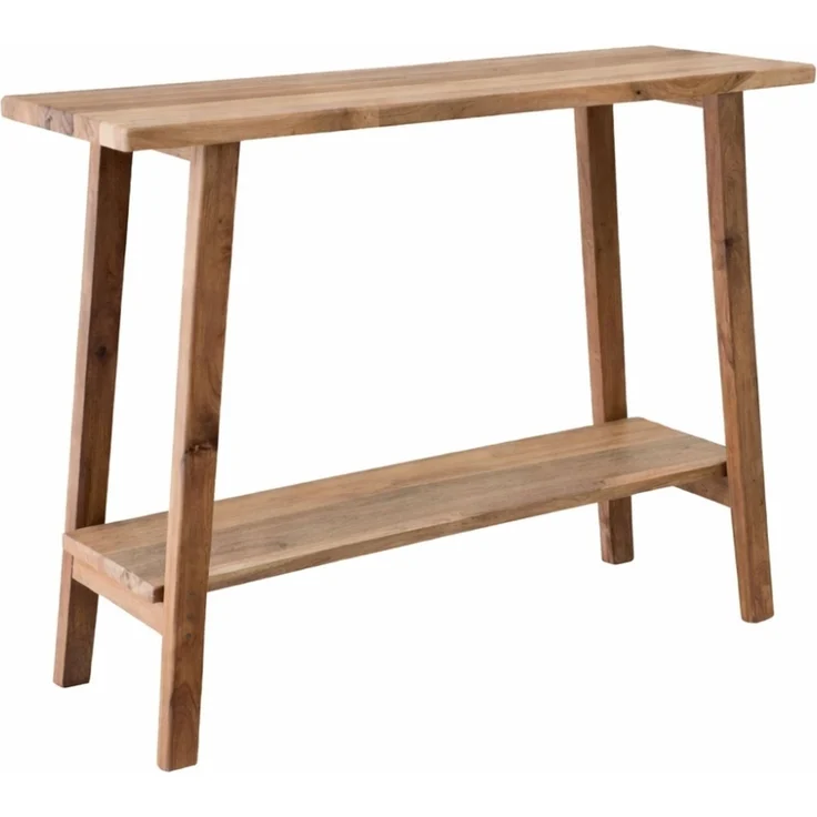 Teak Konsolentisch NIRONA-Plus 100cm recyceltes Massivholz Konsole Flurmöbel – Bild 3