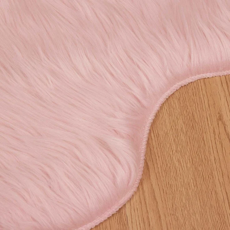 vidaXL Kunstschaffell Teppich Tafalla Rosa 80 x 120 cm Polyester 42021564 – Bild 6