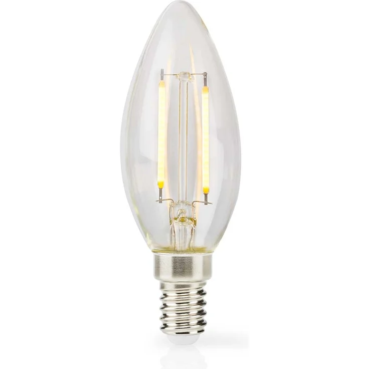 LED-Filament-Lampe E14 | Kerze | 2.2 W | 470 lm | 2700 K | Warmweiss | Retro Style | 1 Stück | Klar – Bild 2