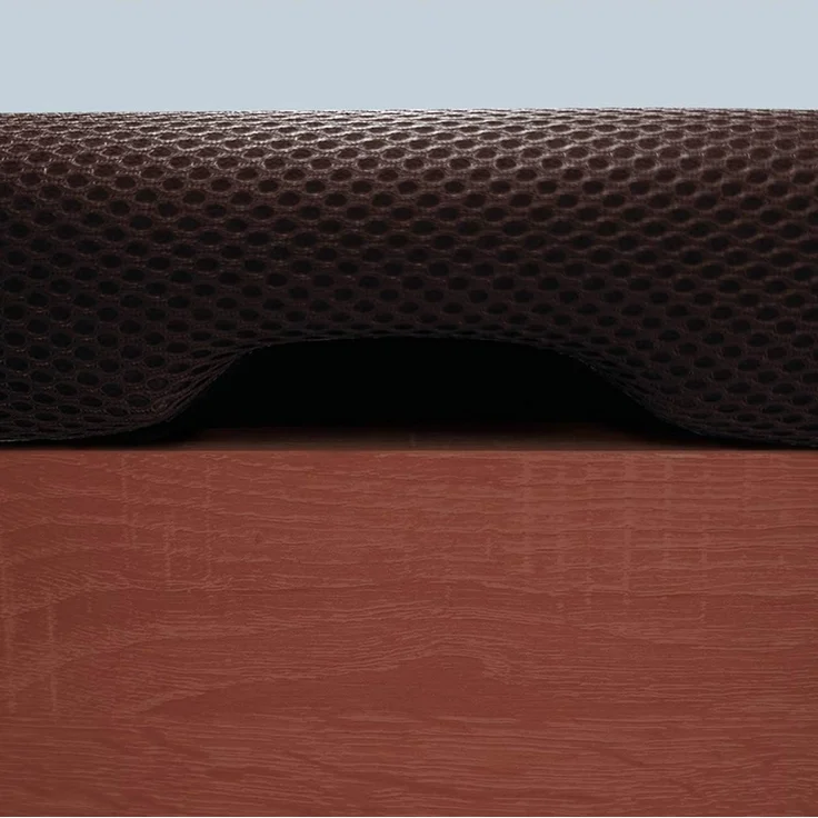 DUÉRMETE ONLINE - Packung viskoelastische Matratze Bio Nature Dicke 24 cm + Klappbett aus Holz, große Kapazität | Farbe Kirschrot 135x190 – Bild 6