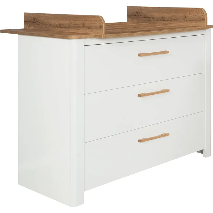 roba Wickelkommode 'Ava' - inkl. Wickelansatz - Wickelhöhe 90,5 cm - Weiß / Artisan Eiche
