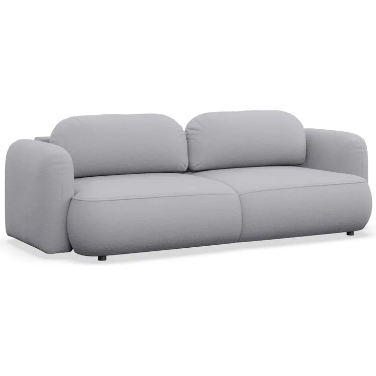 Selsey Sofa mit Schlaffunktion und Bettkasten 253x110 cm Hellgrau Chenille – Schlafsofa & Couch mit DL-Automatik, große Schlafcouch 165x205 cm, 3-Sitzer Sofa Bed, Polstersofa mit Stauraum