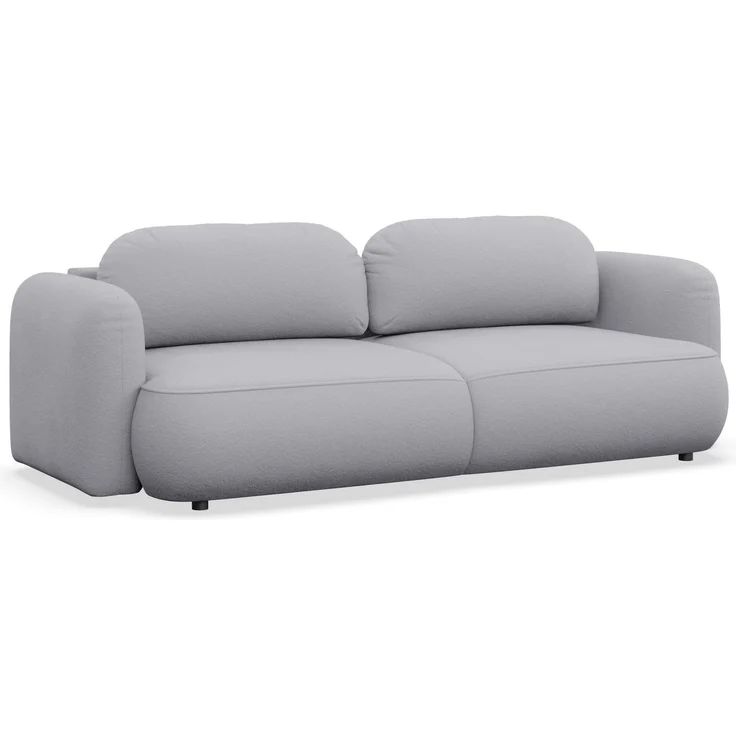 Selsey Sofa mit Schlaffunktion und Bettkasten 253x110 cm Hellgrau Chenille – Schlafsofa & Couch mit DL-Automatik, große Schlafcouch 165x205 cm, 3-Sitzer Sofa Bed, Polstersofa mit Stauraum
