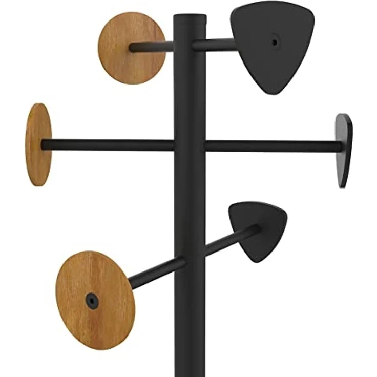 Unilux Garderobenständer BORA BAMBOO 400140808 178cm 6 Haken schwarz – Bild 3