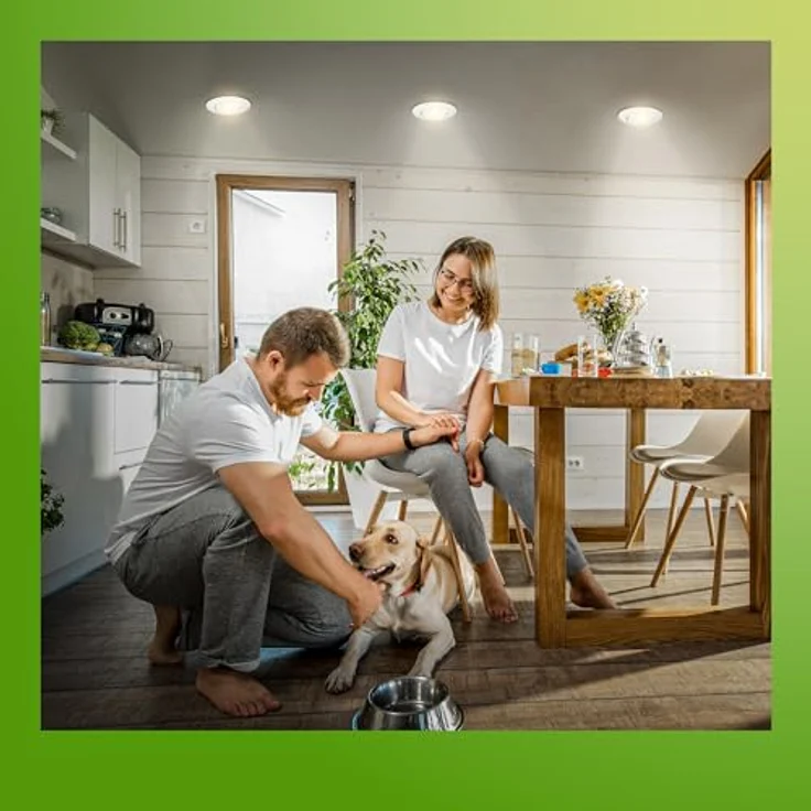 BRILONER - 3er Set LED Einbaustrahler 230V Gehäuse 50% recycelt, Schwenkbar, Ra90, Farbtemperaturwechsel, LED Spot, flach, Deckenspots, Einbauleuchten, 68mm Lochmass, 90x24 mm (DxH), Weiß – Bild 3