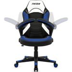 IntimaTe WM Heart Gaming Stuhl, Ergonomischer Gamer Stuhl, 360° drehbarer Racing Stuhl, Computerstuhl mit Multidirektional Verstellbare Armlehnen (Blau)