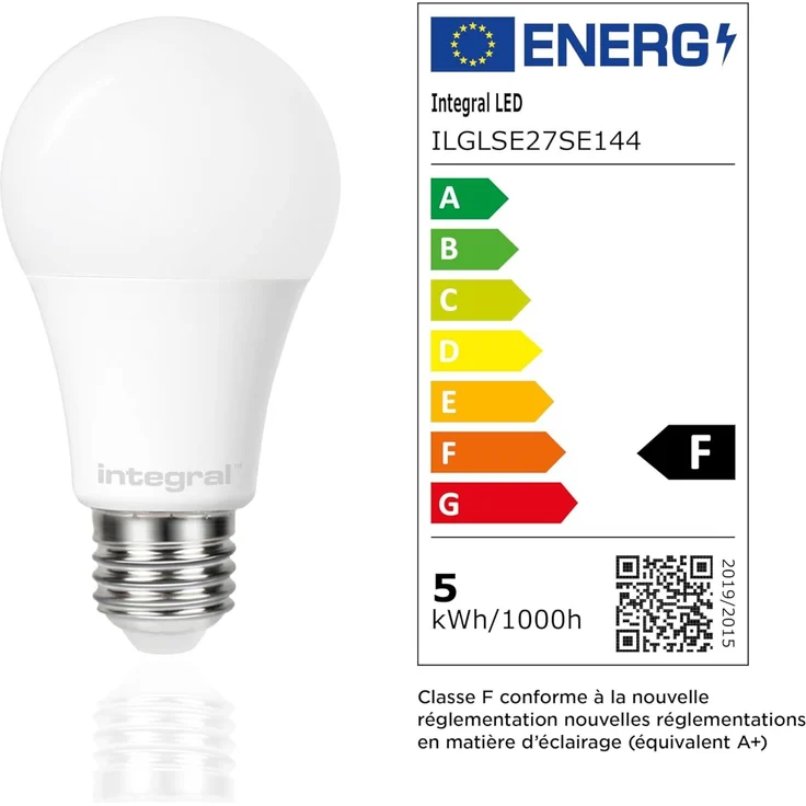Integral LED GLS E27 Nicht dimmbare Milchglas Glühlampe mit Dämmerungssensor | LED Glühbirne e27 | Cool White 4000K, 470lm, 4.8W (entspricht 40W) Energieeffizient für Veranda, Garage, Garten – Bild 7