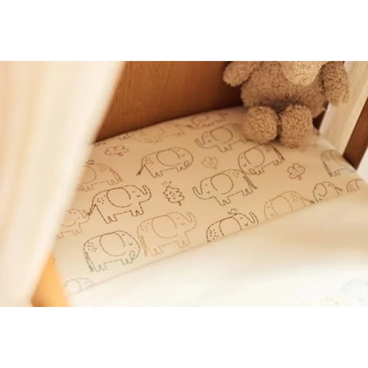 Jollein Spannbettlaken Jersey 60 x 120cm - Elephan – Bild 4