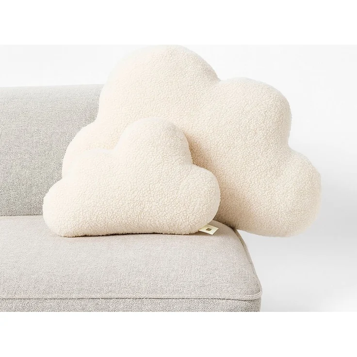 BABEES Dekokissen DEKOKISSEN Boucle Kuschelkissen Herz Wolke GROß 40x25, XXL 60x35 cm, Wolkenkissen Deko Kissen Geschenk Baby Kinderzimmer Babyshower – Bild 2