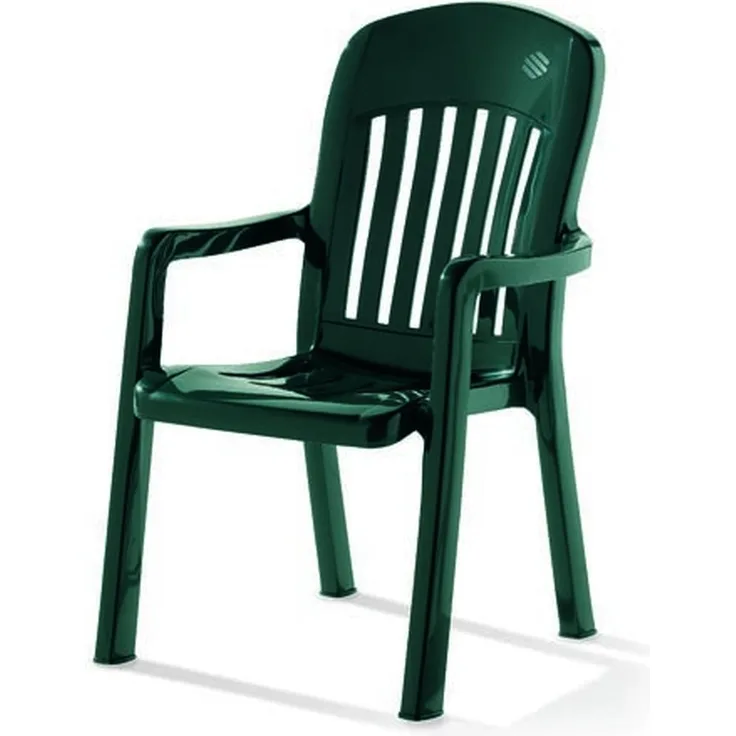 Gartenstuhl >Comtesse< in Smaragdgrün, Vollkunststoff - 70x96x57cm (BxHxT)