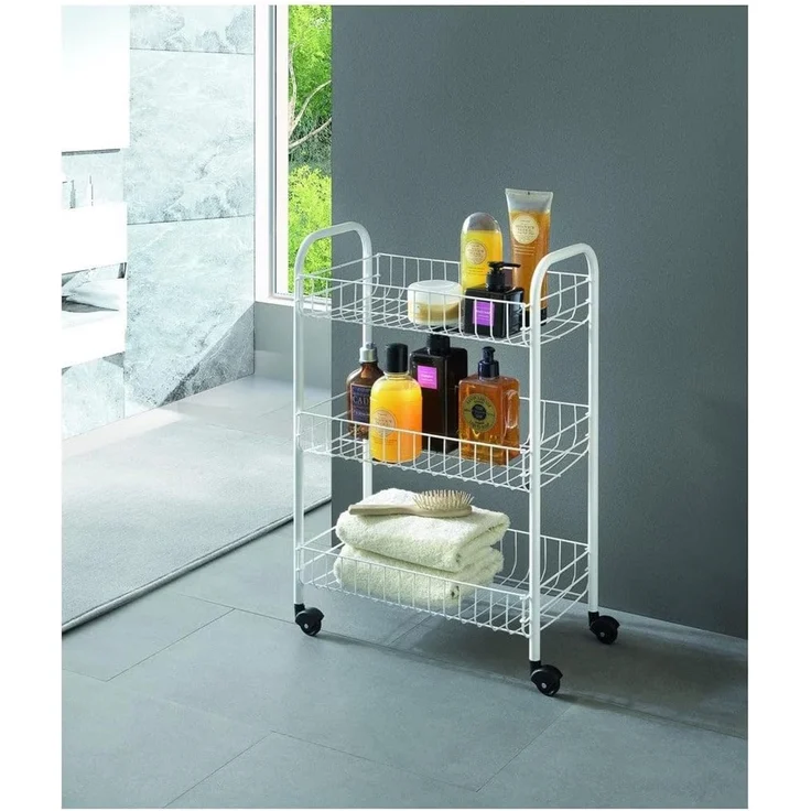 METALTEX 340633014 SIENA Allzweckwagen mit 3 Etagen / Rollregal, Höhe 63 cm – Bild 7