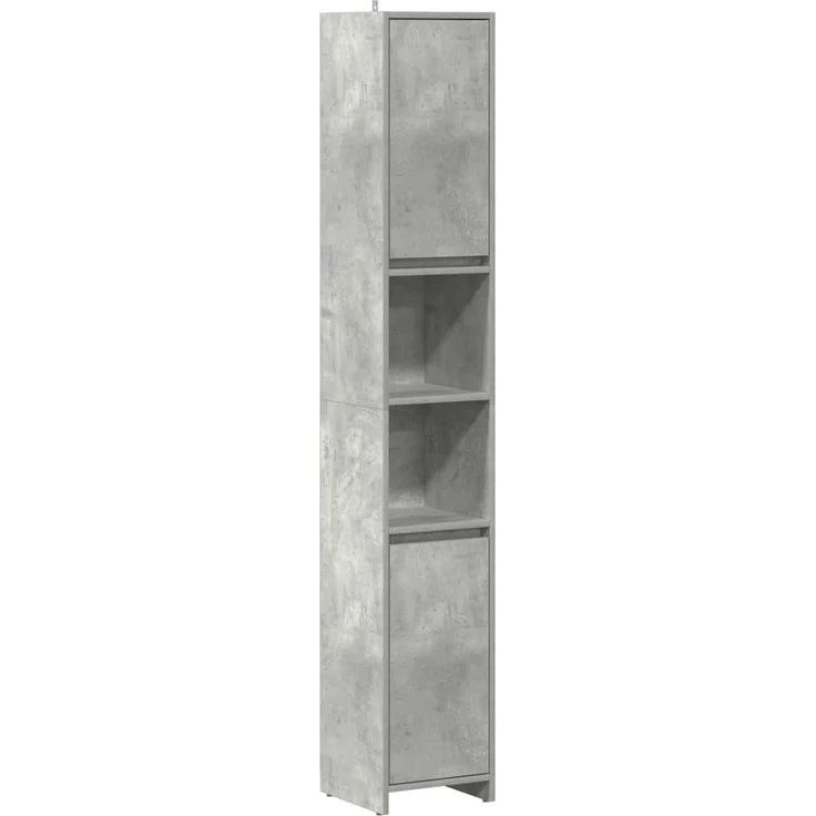 vidaXL 4-tlg. Badmöbel-Set Betongrau Holzwerkstoff 3324849 – Bild 3