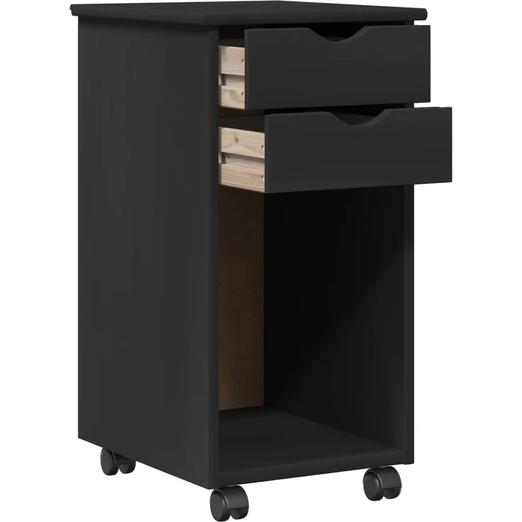 vidaXL Schreibtischschrank-Set MOSS 2 stk. Schwarz 112 x 50 x 75 cm 3438778 – Bild 5