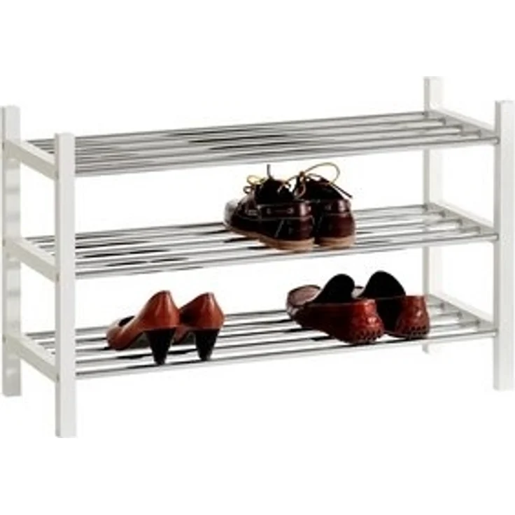 IDIMEX Schuhregal RESA, Schuhregal Schuhablage Schuhständer Schuhschrank Holz 3 Böden in weiss – Bild 4