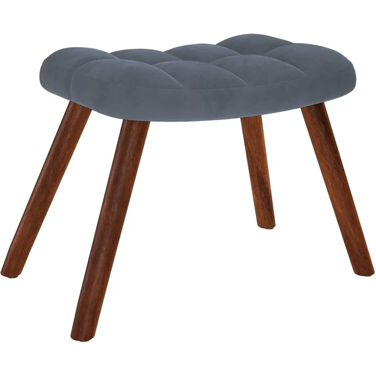 vidaXL Schaukelstuhl mit Hocker Dunkelgrau Samt 4016844 – Bild 4
