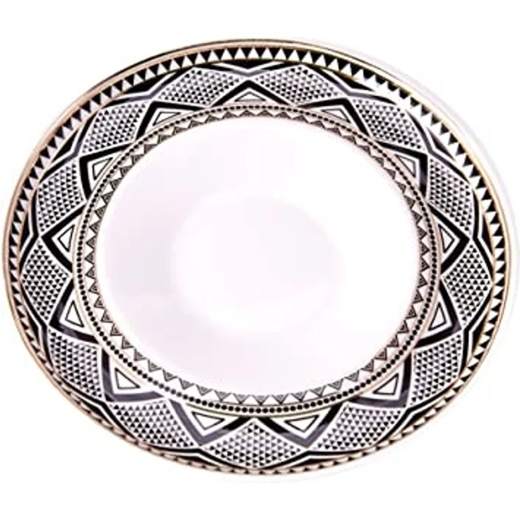 Karaca Kaffeeservice Karaca Globe 80 ml Kaffeetasse mit Untertasse Set 2 Personen, Schwarz – Bild 4