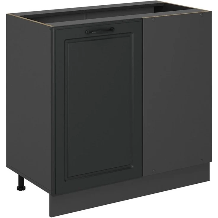 Eckunterschrank R-Line Anthrazit Landhaus 86 cm ohne Arbeitsplatte Vicco – Bild 5