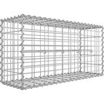 SONGMICS Gabionenkorb, verzinkt, Metall silber, 100 x 50 x 30 cm