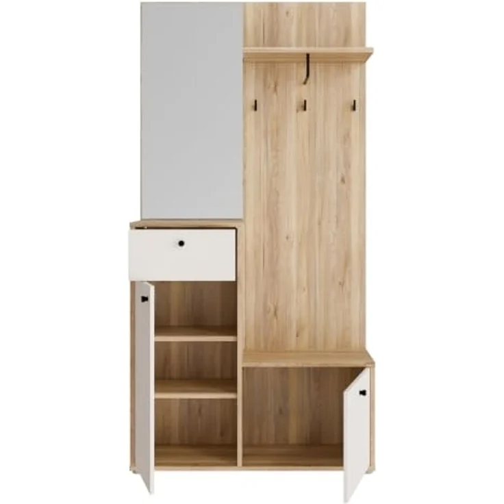 Forte Kompaktgarderobe KENDRAY - Diele Garderoben-Sets in Mauvella Eiche (D108)-Sand (U60) – Bild 5