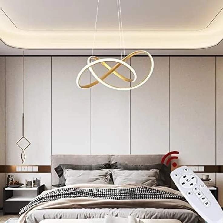 Euroton LED Pendelleuchte LED Pendelleuchte 9642 Deckenleuchte Fernbedienung inklusiv, LED fest integriert, mit Fernbedienung kaltweiß,neutralweiß bis warmweiß, 7000 k-3000 k stufenlos einstellbar, Mit Fernbedienung steuerbar – Bild 6