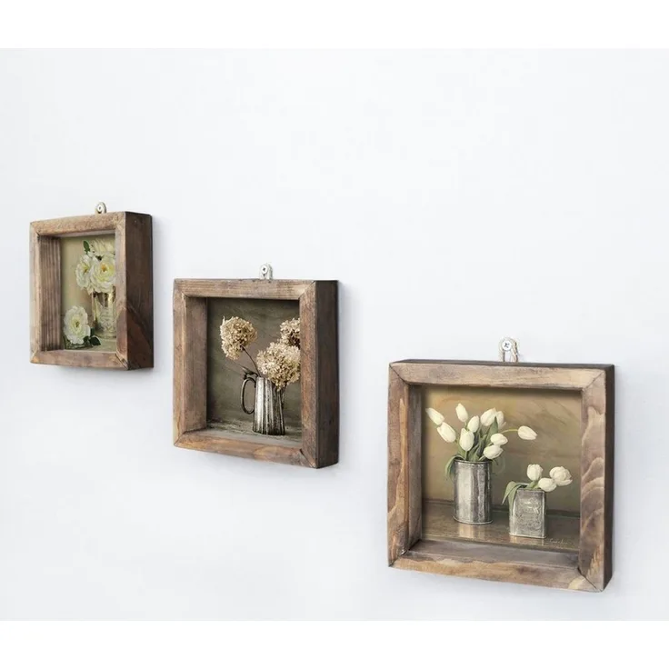 Wallity Leinwandbild Painting: 100% MDF (Thickness: 3 mm), 15 x 15 cm (3 Pieces) L4639, (3 St)