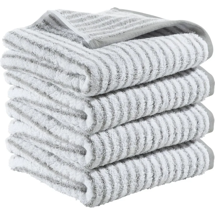 Erwin Müller Handtuch Handtuch "Konstanz" 4er-Pack Streifen, Jacquard, Walk-Frottier Streifen