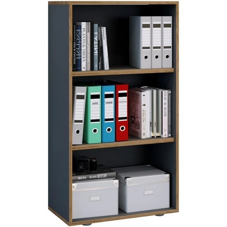 VCM Büroregal & Bücherregal Salia 920715 Anthrazit H. 110 x B. 60 x T. 33 cm – Bild 4