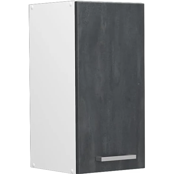 Vicco Hängeschrank R-Line, Schwarz Beton/Weiß, 30 cm