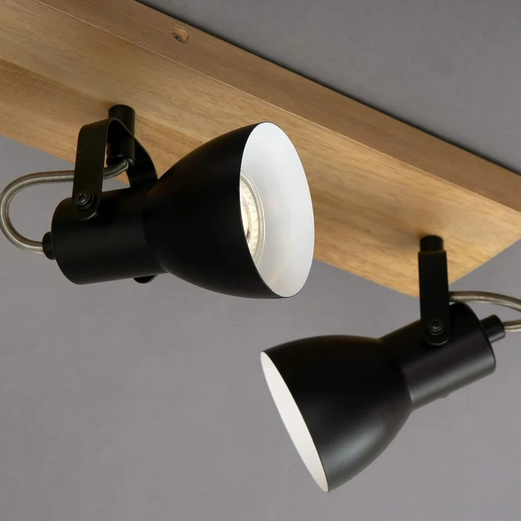 Briloner Leuchten LED Deckenspot 2902-035, ohne Leuchtmittel, 2700K - Extra-Warmweiß, Deckenlampe, 48x10x13,5cm, Schwarz, max. 35W, GU10, Wohnzimmer, Flur – Bild 5
