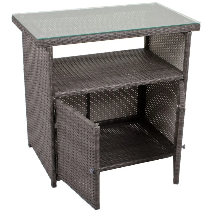 Garden Pleasure Sideboard PADUA grau aus Polyrattan – Bild 2
