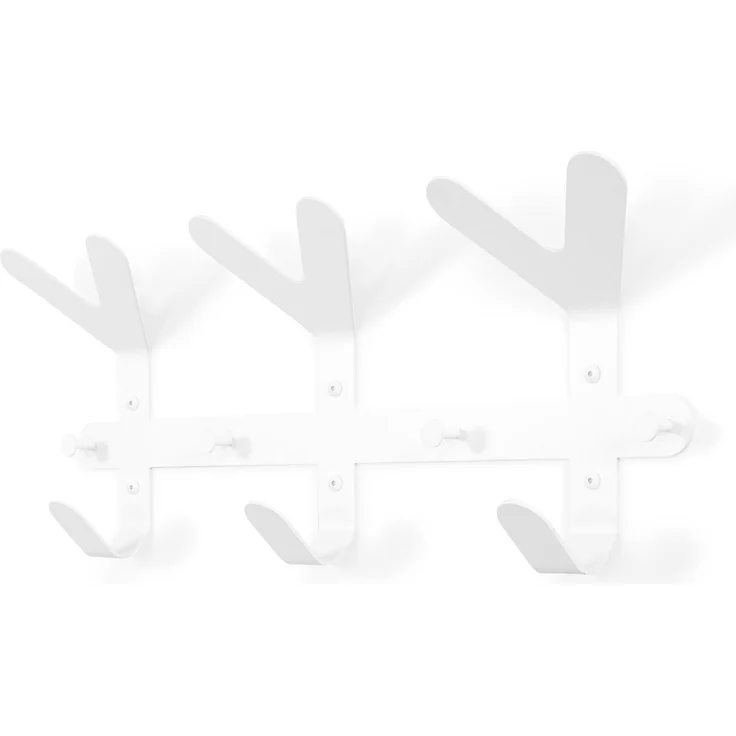 Spinder Design FRONDO Garderobenständer aus Stahl im modernen Design Weiß 66x8,5x37,5 cm – Bild 1