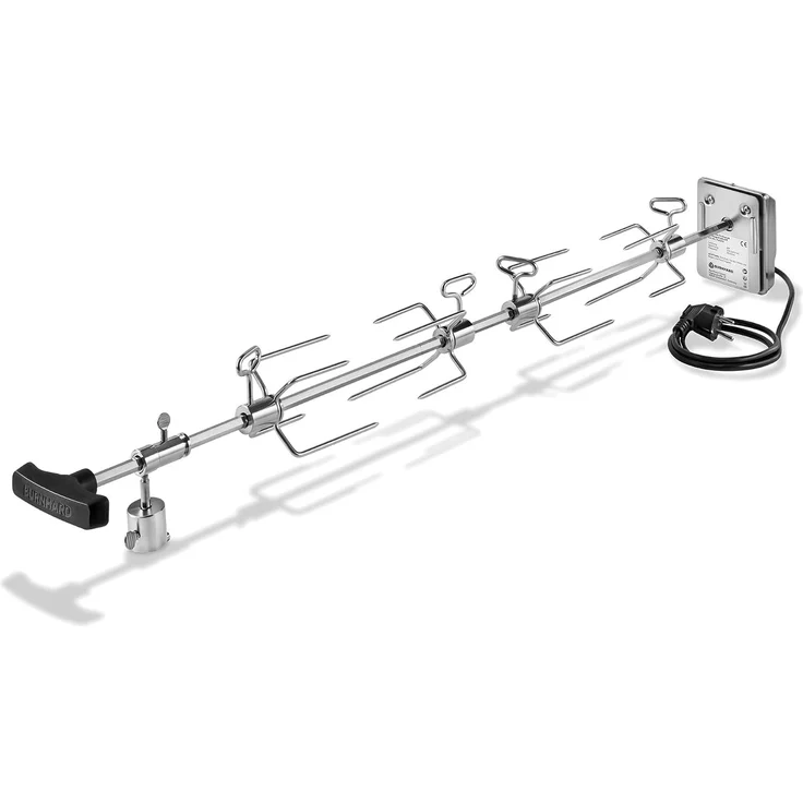 BURNHARD® Drehspieß Edelstahl für Gasgrill GRANT Serie mit Elektromotor - Schwarz - #946370 – Bild 1