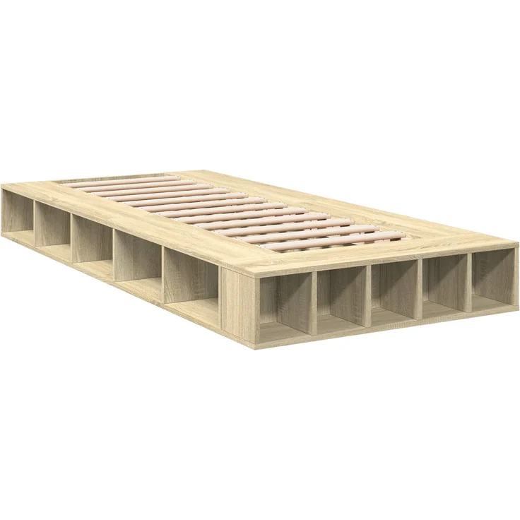 vidaXL Bettgestell mit Stauraum Sonoma-Eiche 80 x 200 cm Holzwerkstoff 3429550 – Bild 3