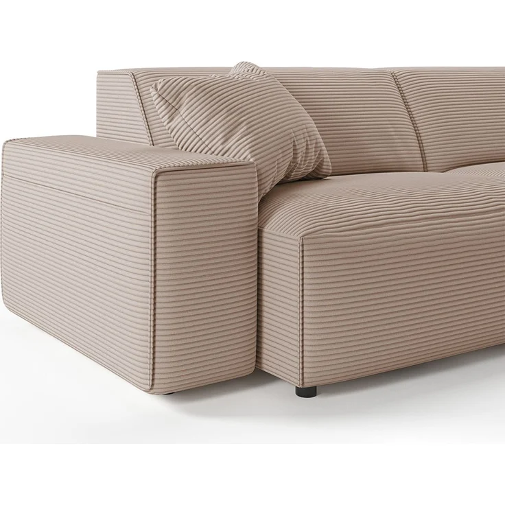KAWOLA Sofa RANI 3-Sitzer Cord taupe 71 x 101 x 256 cm – Bild 4