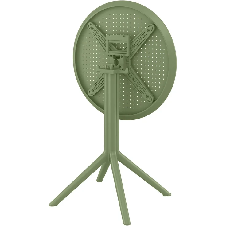 CLP Klapptisch wetterfest Sky klappbarer Gartentisch für den Außenbereich,Form:rund;Farbe:oliv – Bild 7