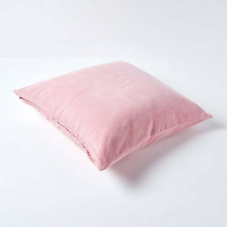Homescapes Kissenhülle Samt-Kissenbezug 2er-Set in Rosa, 40x40 cm – Bild 2