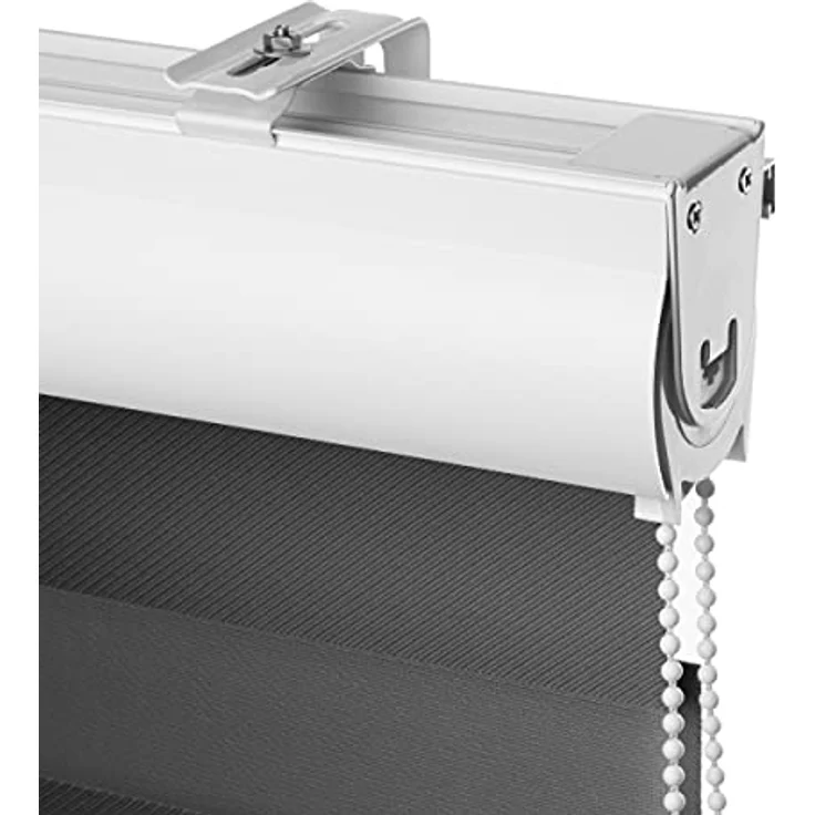 Doppelrollo Doppelrollo mit Kassette Matt Weiss Duorollo Rollo Rolljalousie, ventanara, Doppelrollo mit Kassette matt Aluminium Duorollo – Bild 5