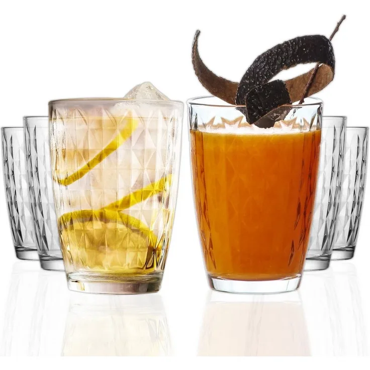 LAV Gläser-Set Artemis Longdrinkglas, 6-tlg, Glas, 6er Set, 415ml, Perfekt für Cocktails, Longdrinks und Softdrinks.