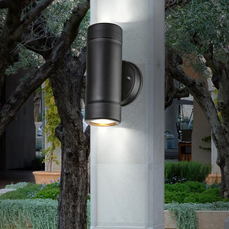 4er Set Wandleuchten in Schwarz für den Garten COTOPA – Bild 8