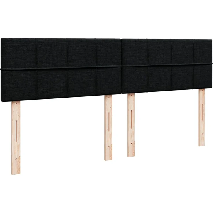 vidaXL Boxspringbett mit Matratze Schwarz 180x200 cm Stoff 3287537 – Bild 5