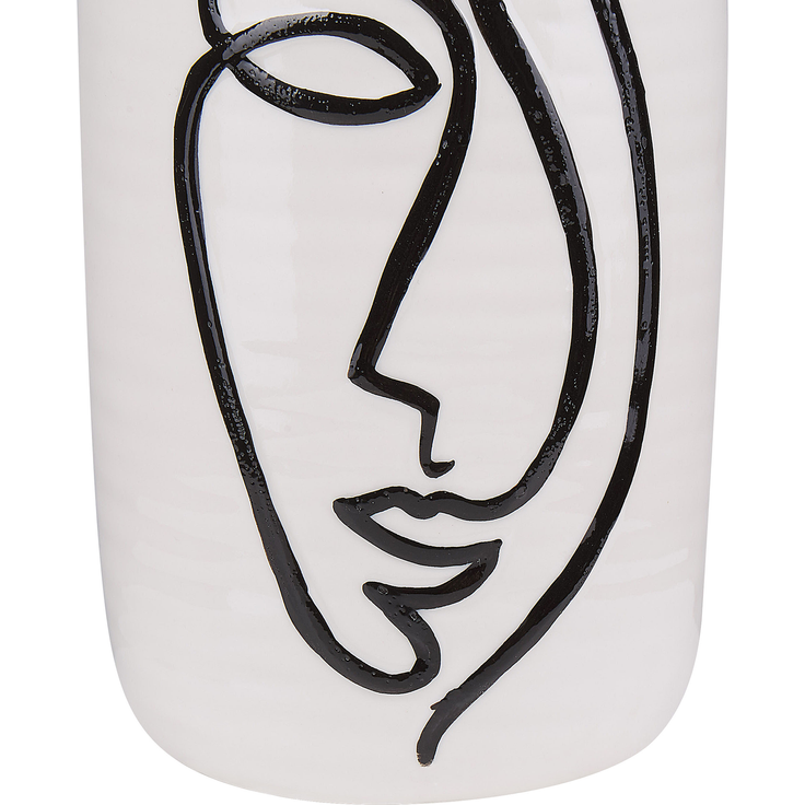 Blumenvase AENUS Steinzeug 22 cm Weiß – Bild 5