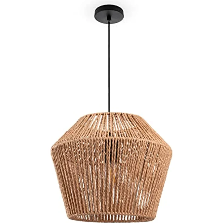 Paco Home Pendelleuchte Pinto, ohne Leuchtmittel, Deckenlampe aus Aluminium und Papier, Ø Schirm ca. 33 cm, Fassung E27 – Bild 2